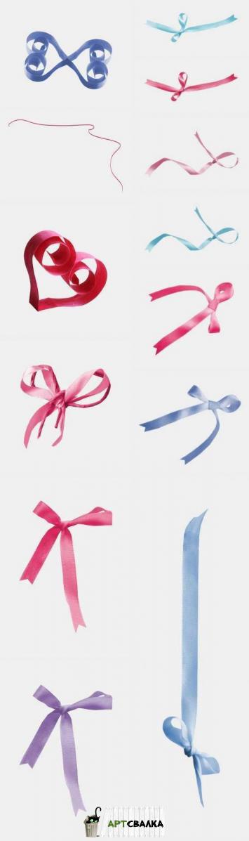 Ленточки на прозрачном фоне | Ribbons on a transparent background